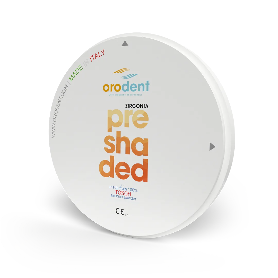 Preshaded verticale Zirconia Orodent Preshaded